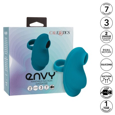 CALEXOTICS - ENVY HANDHELD ROLLING BALL MASSAGER 7 VIBRAÇÕES AZUL - D-241468 - Dona Pimenta