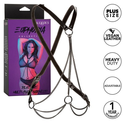 CALEXOTICS - EUPHORIA MULTICANTES HARNESS PREMIUM TAMANHO PLUS - D-241473 - Dona Pimenta