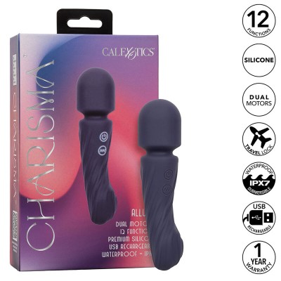 CALEXOTICS - CHARISMA ALLURE MASSAGER DUAL MOTORS 12 FUNÇÕES 17,25 CM X 4,5 CM ROXO - D-241464 - Dona Pimenta