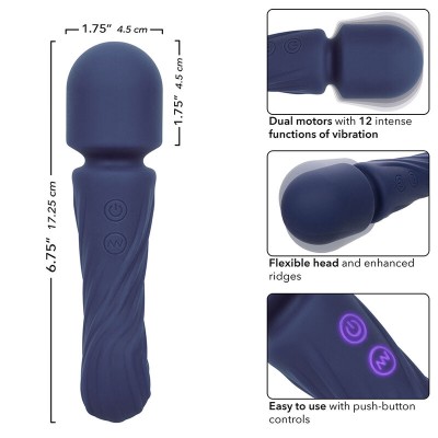 CALEXOTICS - CHARISMA ALLURE MASSAGER DUAL MOTORS 12 FUNÇÕES 17,25 CM X 4,5 CM ROXO - D-241464 - Dona Pimenta