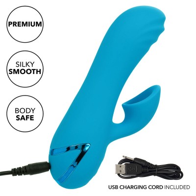 CALEXOTICS - SUNSET BEACH SEDUCER VIBRADOR E ESTIMULADOR 10 FUNÇÕES AZUL - D-241448 - Dona Pimenta