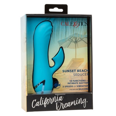 CALEXOTICS - SUNSET BEACH SEDUCER VIBRADOR E ESTIMULADOR 10 FUNÇÕES AZUL - D-241448 - Dona Pimenta