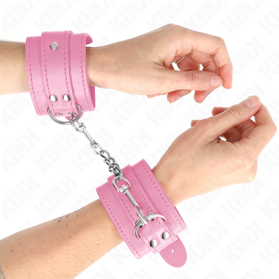 KINK - PULSO SIMPLES ROSA AJUSTÃVEL 20-23 CM X 5,5 CM - D-241074 - Dona Pimenta