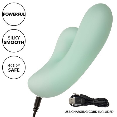 CALEXOTICS - PACIFICA FIJI VIBRADOR E ESTIMULADOR PONTO G 10 VIBRAÃÃES AQUA - D-241419 - Dona Pimenta