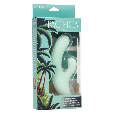 CALEXOTICS - PACIFICA FIJI VIBRADOR E ESTIMULADOR PONTO G 10 VIBRAÃÃES AQUA - D-241419 - Dona Pimenta