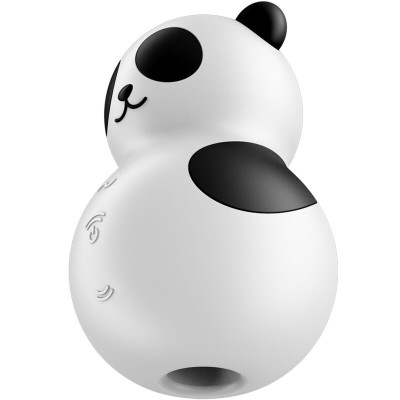 SATISFYER - POCKET PANDA ESTIMULADOR E VIBRADOR PRETO E BRANCO - D-241214 - Dona Pimenta