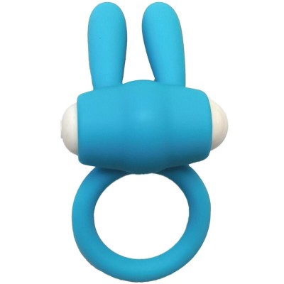 ARMONY - MR BUNNY ANEL VIBRADOR SILICONE PRETO - D-241160 - Dona Pimenta