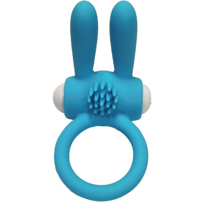 ARMONY - MR BUNNY ANEL VIBRADOR SILICONE PRETO - D-241160 - Dona Pimenta