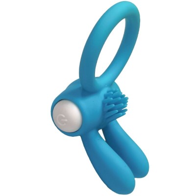 ARMONY - MR BUNNY ANEL VIBRADOR SILICONE PRETO - D-241160 - Dona Pimenta