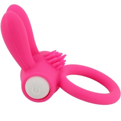 ARMONY - MR BUNNY ANEL VIBRADOR SILICONE ROSA - D-241161 - Dona Pimenta