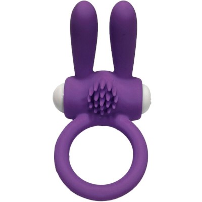 ARMONY - MR BUNNY ANEL VIBRADOR SILICONE ROXO - D-241162 - Dona Pimenta