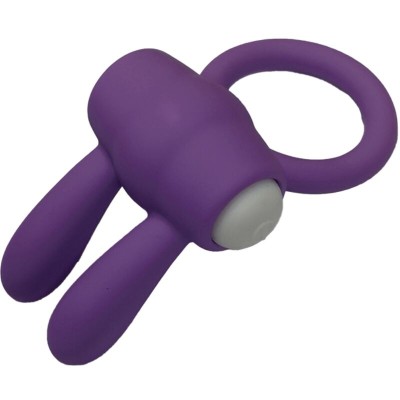 ARMONY - MR BUNNY ANEL VIBRADOR SILICONE ROXO - D-241162 - Dona Pimenta