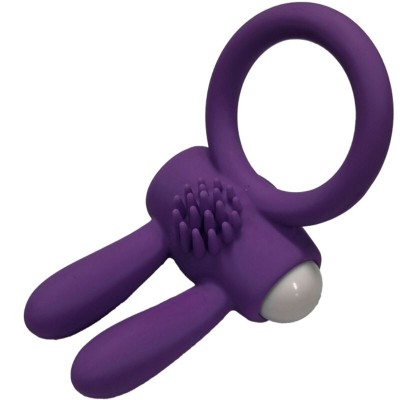 ARMONY - MR BUNNY ANEL VIBRADOR SILICONE ROXO - D-241162 - Dona Pimenta