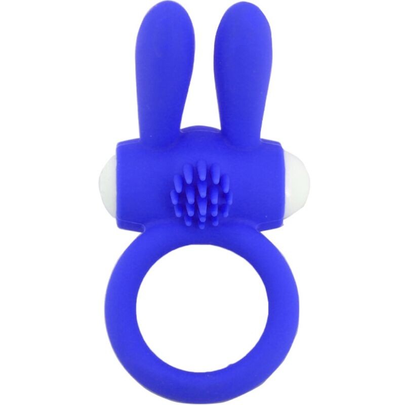 ARMONY - MR BUNNY ANEL VIBRADOR SILICONE AZUL - D-241163 - Dona Pimenta