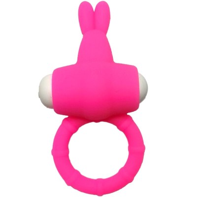 ARMONY - MS BUNNY ANEL VIBRADOR SILICONE ROSA - D-241165 - Dona Pimenta