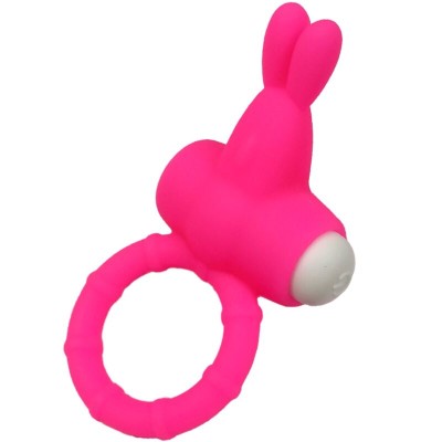 ARMONY - MS BUNNY ANEL VIBRADOR SILICONE ROSA - D-241165 - Dona Pimenta