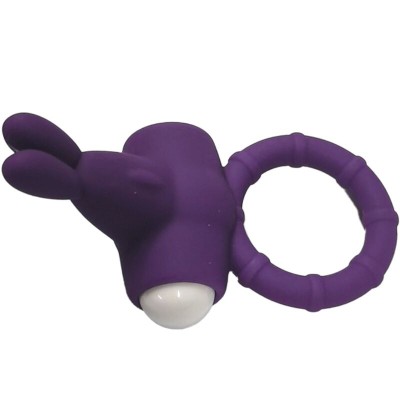 ARMONY - MS BUNNY ANEL VIBRADOR SILICONE ROXO - D-241166 - Dona Pimenta