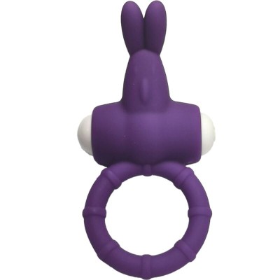 ARMONY - MS BUNNY ANEL VIBRADOR SILICONE ROXO - D-241166 - Dona Pimenta