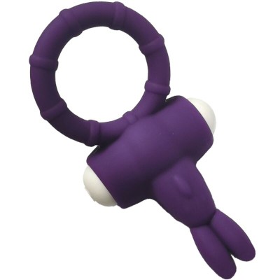 ARMONY - MS BUNNY ANEL VIBRADOR SILICONE ROXO - D-241166 - Dona Pimenta