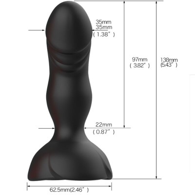 ARMONY - EXTREME A BLOOM VIBRADOR ROSE E CONTROLE REMOTO DE PLUG ANAL PRETO - D-241172 - Dona Pimenta