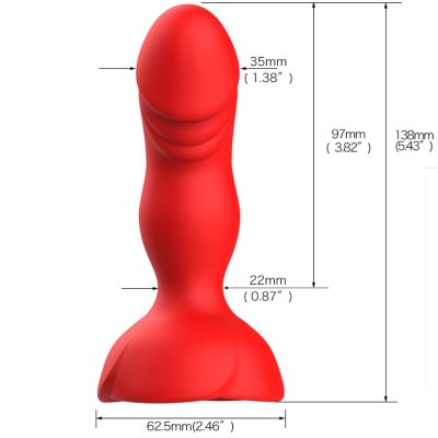 ARMONY -  EXTREME A BLOOM VIBRADOR ROSE E PLUG ANAL CONTROLE REMOTO VERMELHO - D-241173 - Dona Pimenta