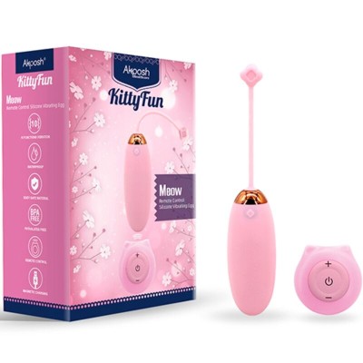 ARMONY - KITTY FUN EGG VIBRADOR CONTROLE REMOTO 10 VIBRAÃÃES ROSA - D-241124 - Dona Pimenta