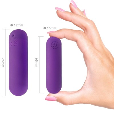 ARMONY - SPLASH HAHA VIBRADOR BALA SILICONE 10 VIBRAÃÃES 75 X 19 CM ROXO - D-241137 - Dona Pimenta