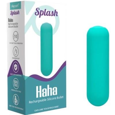 ARMONY - SPLASH HAHA VIBRADOR BALA SILICONE 10 VIBRAÃÃES 75 X 19 CM VERDE - D-241139 - Dona Pimenta