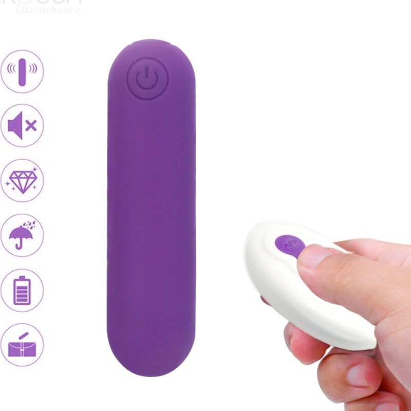 ARMONY - SPLASH JOLINE VIBRADOR BALA SILICONE CONTROLE REMOTO 10 VIBRAÃÃES 65 X 15 CM ROXO - D-241143 - Dona Pimenta