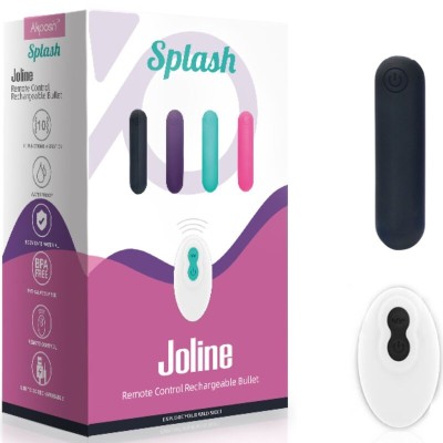 ARMONY - SPLASH JOLINE VIBRADOR BALA SILICONE CONTROLE REMOTO 10 VIBRAÃÃES 65 X 15 CM PRETO - D-241144 - Dona Pimenta