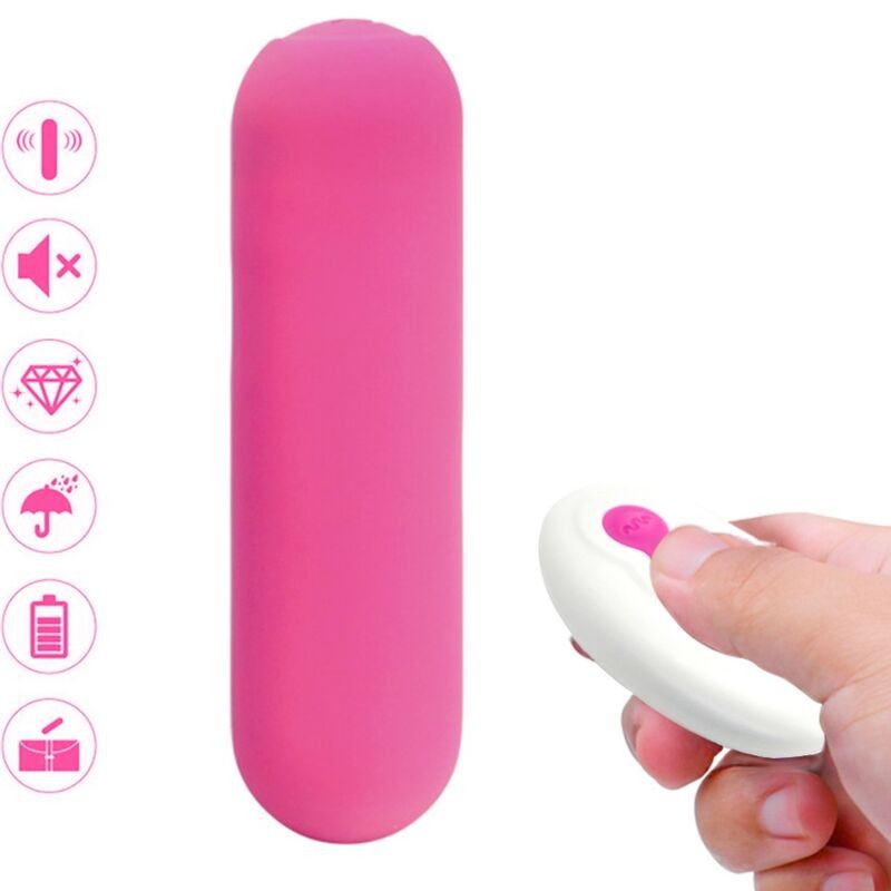 ARMONY - SPLASH JOIE VIBRADOR BULLET SILICONE CONTROLE REMOTO 10 VIBRAÃÃES 75 X 19 CM ROSA - D-241146 - Dona Pimenta