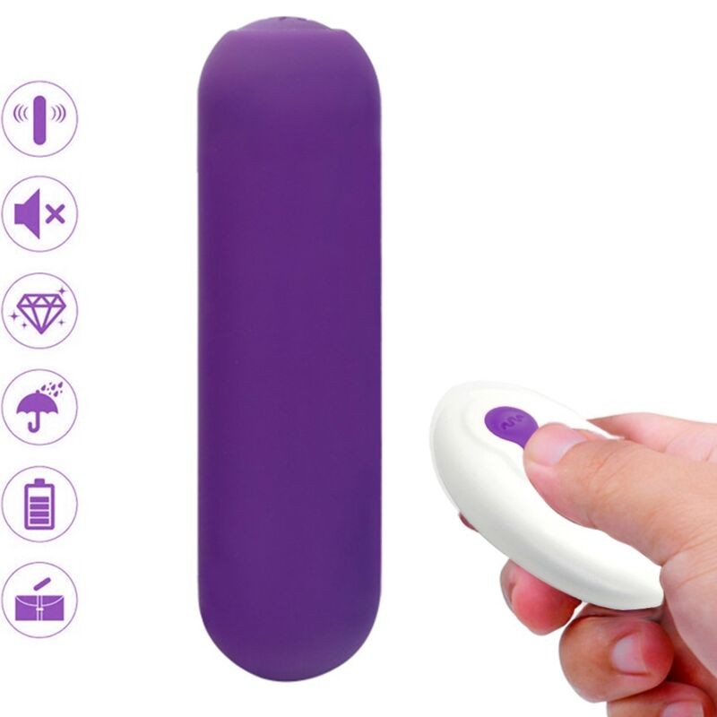 ARMONY - SPLASH JOIE VIBRADOR BULLET SILICONE CONTROLE REMOTO 10 VIBRAÃÃES 75 X 19 CM ROXO - D-241148 - Dona Pimenta