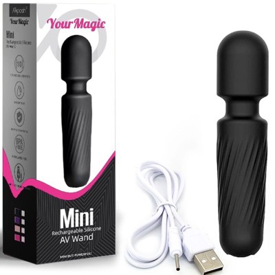 ARMONY - YOUR MAGIC MASSAGER E VIBRADOR RECARREGÃVEL 10 VIBRAÇÕES PRETO - D-241118 - Dona Pimenta