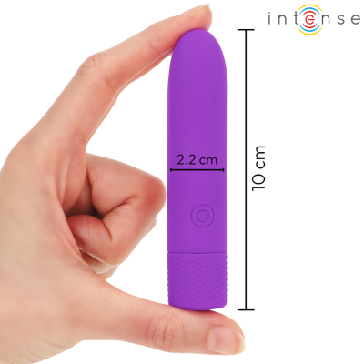 INTENSE - SYMONE  USB RECARREGÃVEL VIBRATÃRIA BULLET 8 VIBRAÃÃES ROXO 10 X 2,2 CM - D-241916 - Dona Pimenta