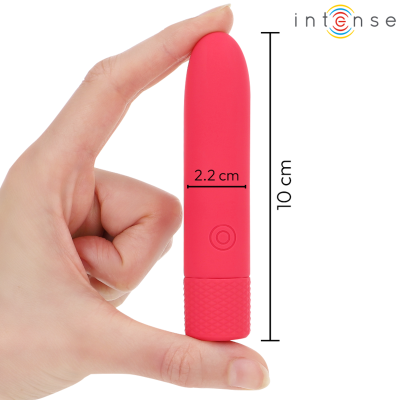 INTENSE - SYMONE USB RECARREGÃVEL VIBRATÃRIA BULLET 8 VIBRAÃÃES VERMELHO 10 X 2,2 CM - D-241918 - Dona Pimenta