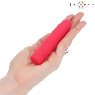 INTENSE - SYMONE USB RECARREGÃVEL VIBRATÃRIA BULLET 8 VIBRAÃÃES VERMELHO 10 X 2,2 CM - D-241918 - Dona Pimenta