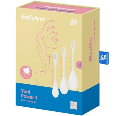 CONJUNTO DE TREINAMENTO SATISFYER YONI POWER 1 - BRANCO - D-229932 - Dona Pimenta