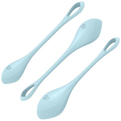 CONJUNTO DE TREINAMENTO SATISFYER YONI POWER 2 - AZUL - D-229993 - Dona Pimenta