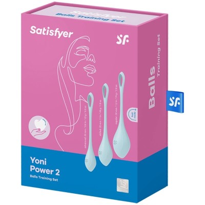 CONJUNTO DE TREINAMENTO SATISFYER YONI POWER 2 - AZUL - D-229993 - Dona Pimenta