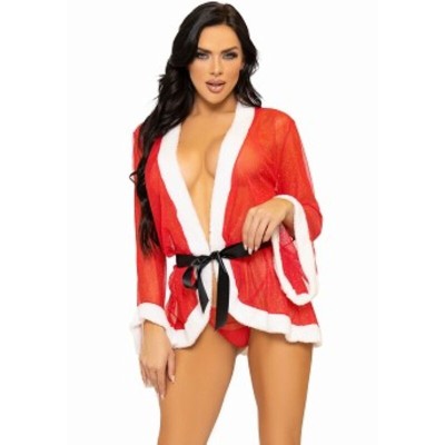 LEG AVENUE - FANTASIA DE LINGERIE SEXY DE NATAL PAPAI NOEL VERMELHO M/G - D-242005 - Dona Pimenta