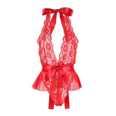 SUBBLIME - 953973 BODY SEXY COM BABADOS + CINTO VERMELHO S/M - D-242170 - Dona Pimenta