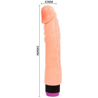 VIBRADOR REALISTICO FLEXIBLE NATURAL 24 CM - D-218756 - Dona Pimenta