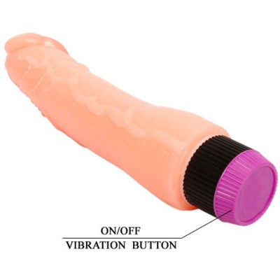 VIBRADOR REALISTICO FLEXIBLE NATURAL 24 CM - D-218756 - Dona Pimenta