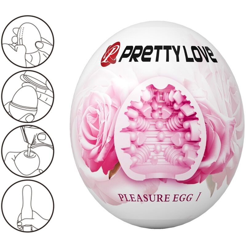 PRETTY LOVE - MASTURBADOR MASCULINO ROSA OVO - D-241862 - Dona Pimenta