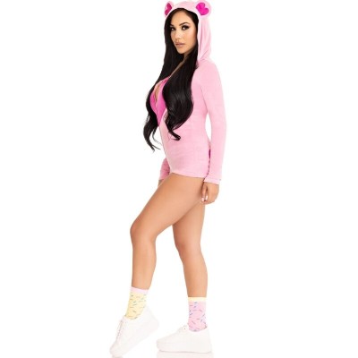 LEG AVENUE - BODY URSO DE VELUDO ROSA S - D-242025 - Dona Pimenta