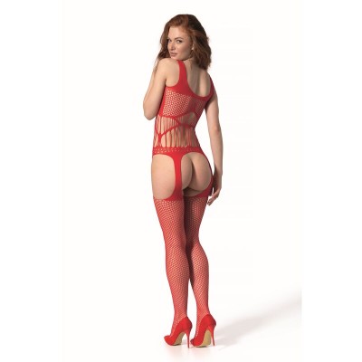 PASSION - BS 106 BODYSTOCKING VERMELHO TAMANHO ÚNICO - D-241715 - Dona Pimenta