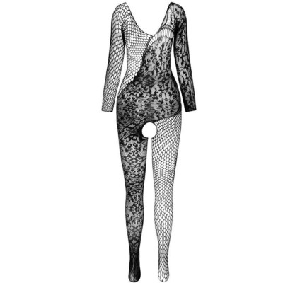 PASSION - BS 107 BODYSTOCKING PRETO TAMANHO ÚNICO - D-241717 - Dona Pimenta