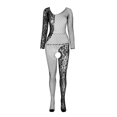 PASSION - BS 107 BODYSTOCKING BRANCO TAMANHO ÚNICO - D-241719 - Dona Pimenta