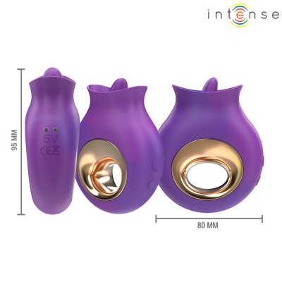 INTENSE - ESTIMULADOR DE CLITÓRIS TULI 9 VIBRAÇÕES E 9 OSCILAÃÃES ROXO - D-242090 - Dona Pimenta