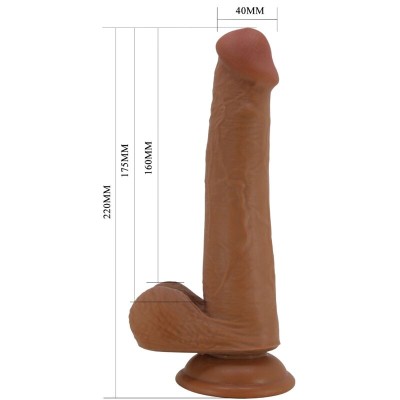 PRETTY LOVE - DILDO REALISTA ALTO 22 CM MARROM - D-241893 - Dona Pimenta